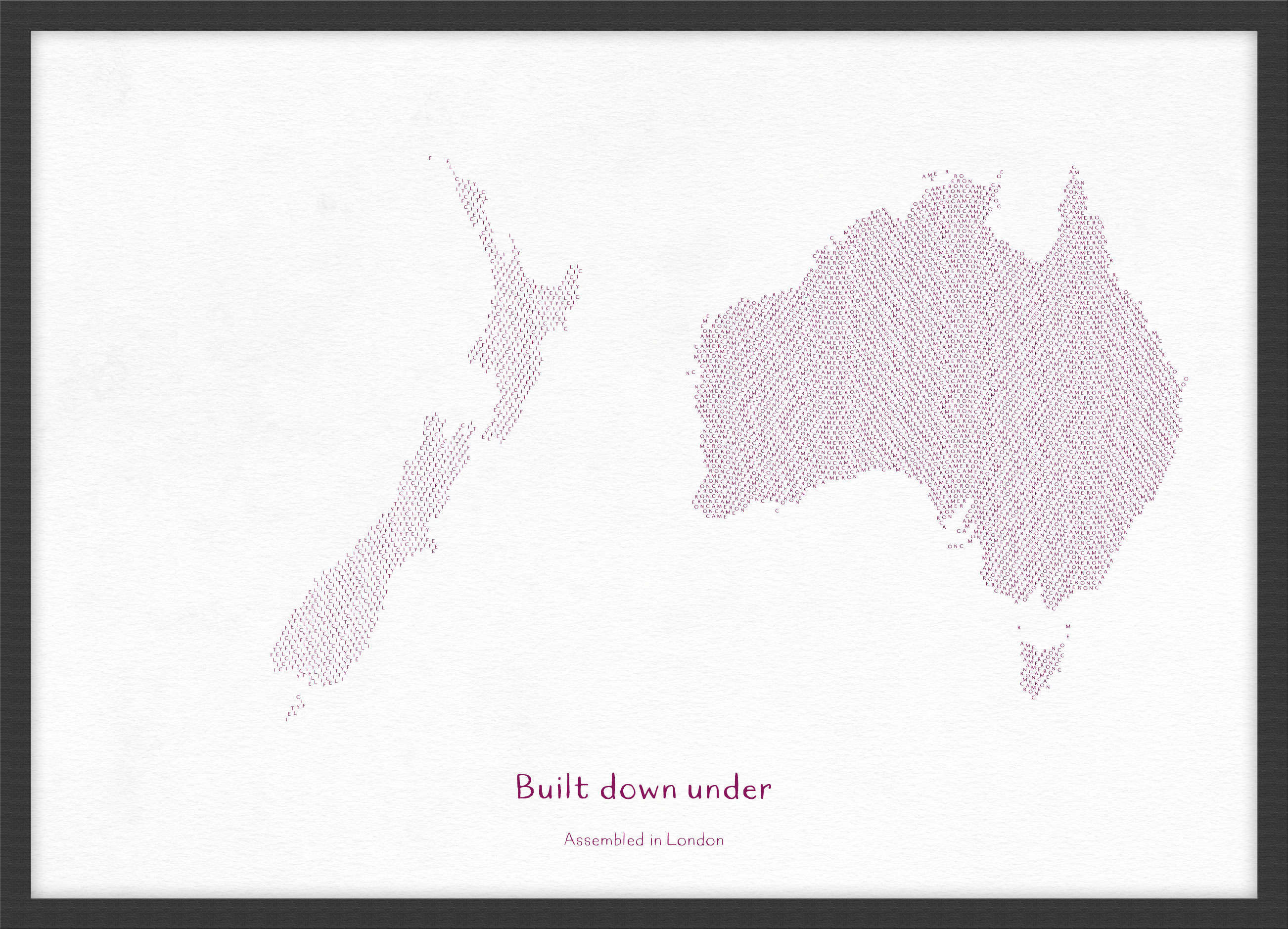 PS01604_3_WDBLA - Personalised Country Name Text Map Print - Plum
