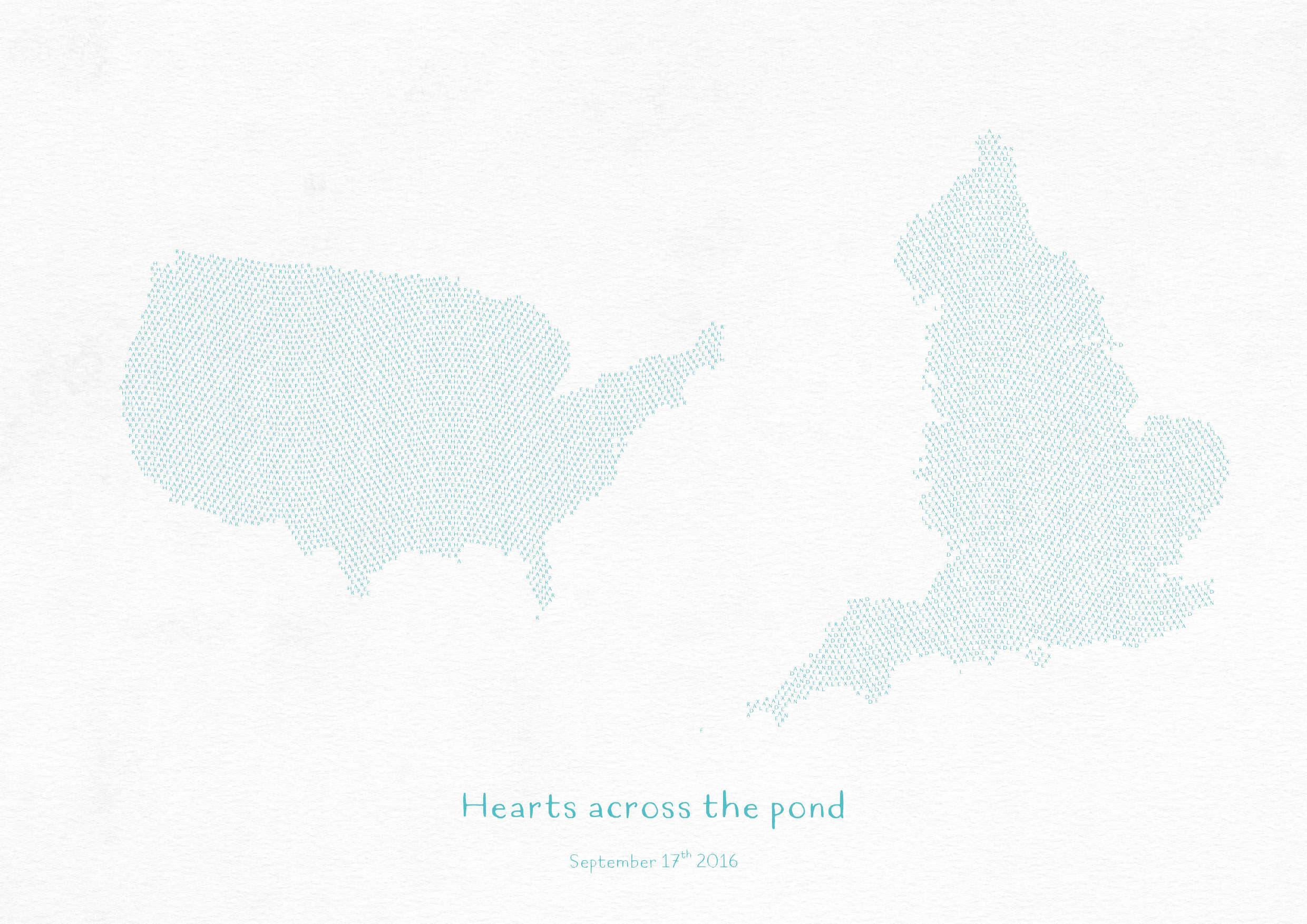 PS01605_S_MATTP - Personalised Country Name Text Map Print - Turquoise