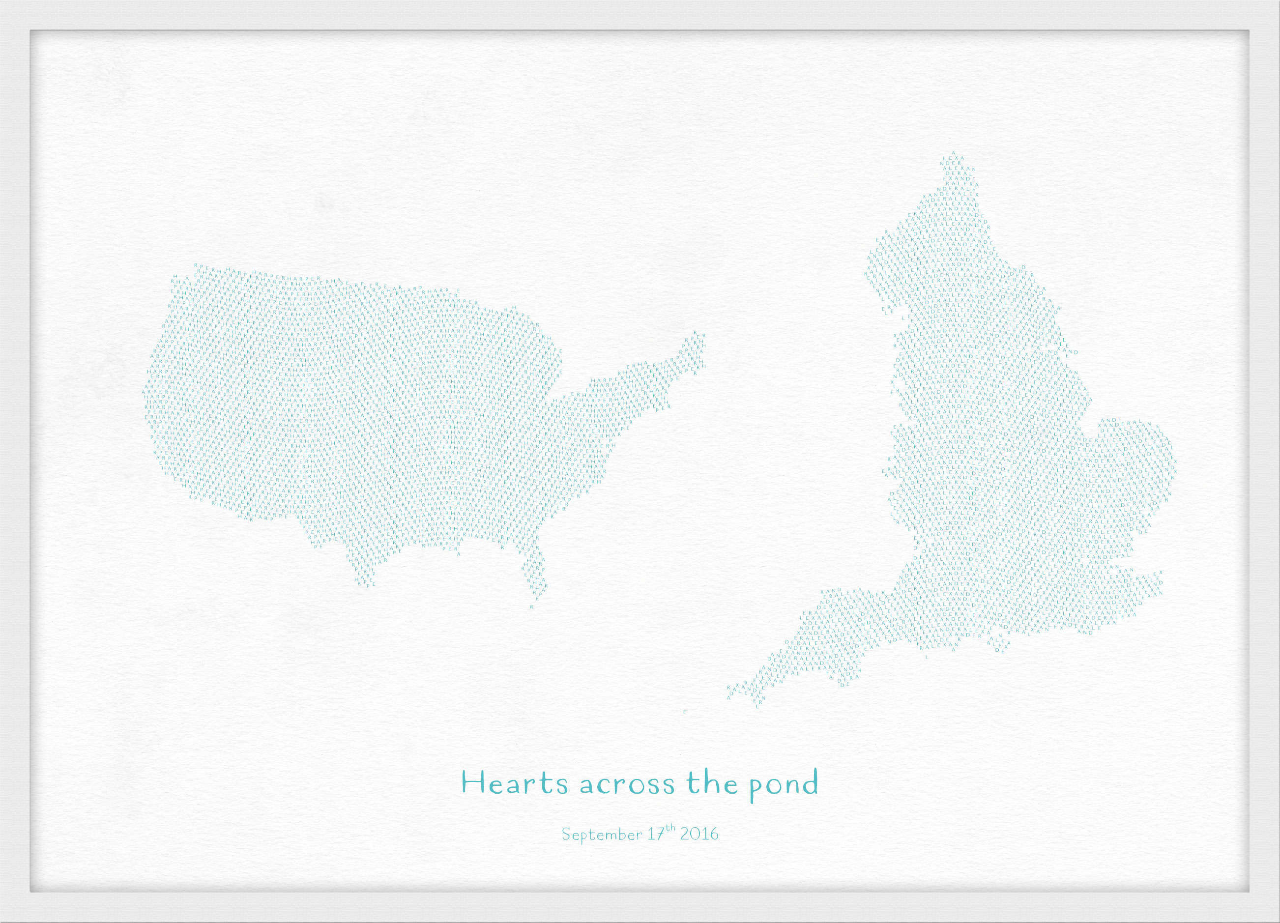 PS01605_3_WDWHI - Personalised Country Name Text Map Print - Turquoise