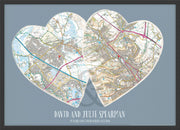 PS00866_3_WDBLA - Personalised Postcodes Couples Print