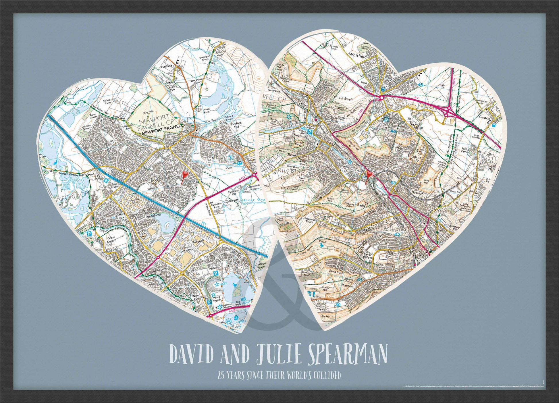PS00866_3_WDBLA - Personalised Postcodes Couples Print