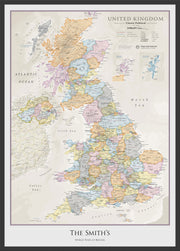 PS01636_L_WDBLA - Personalised UK Classic Wall Map
