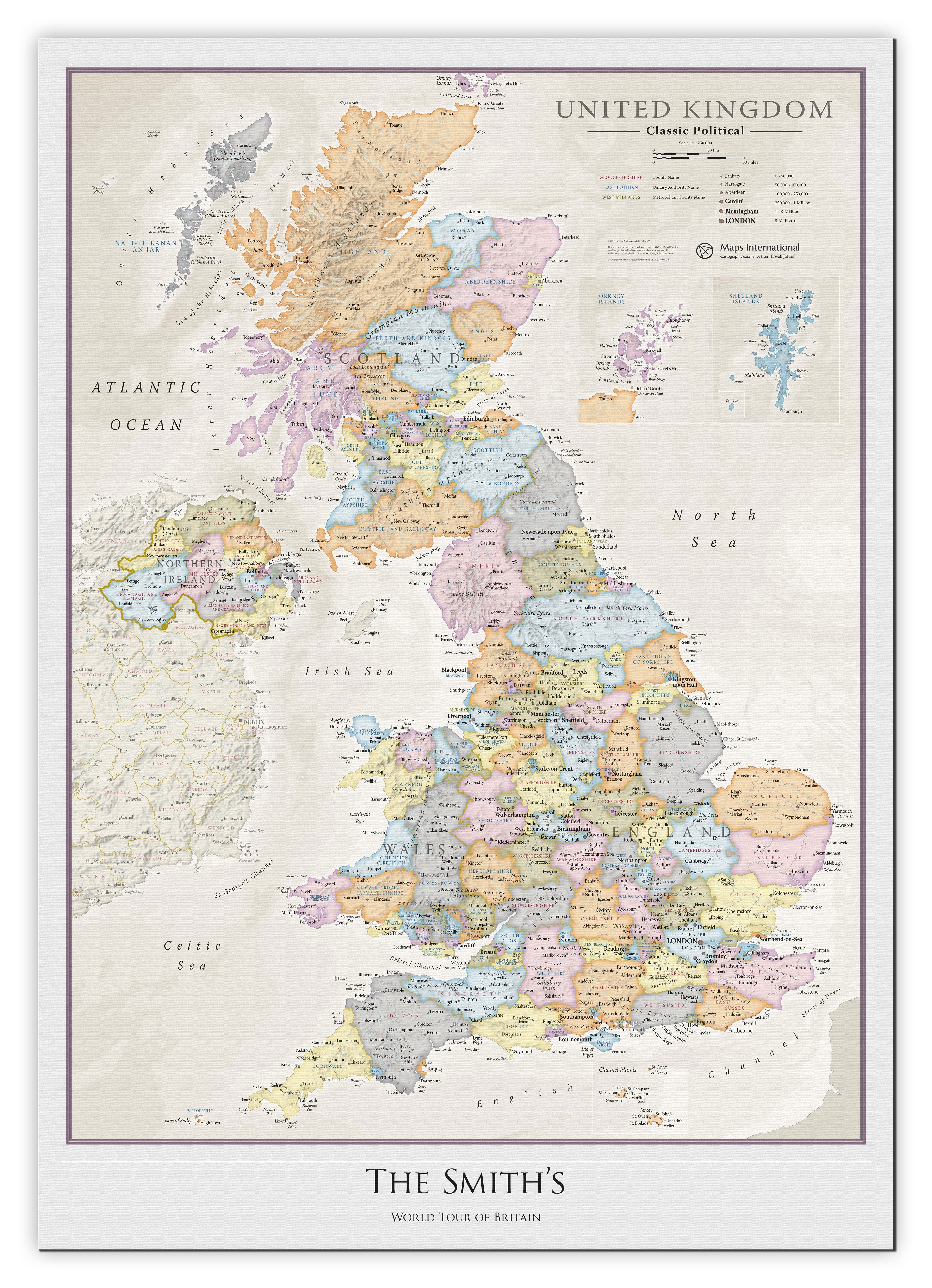 PS01636_M_CANVA - Personalised UK Classic Wall Map