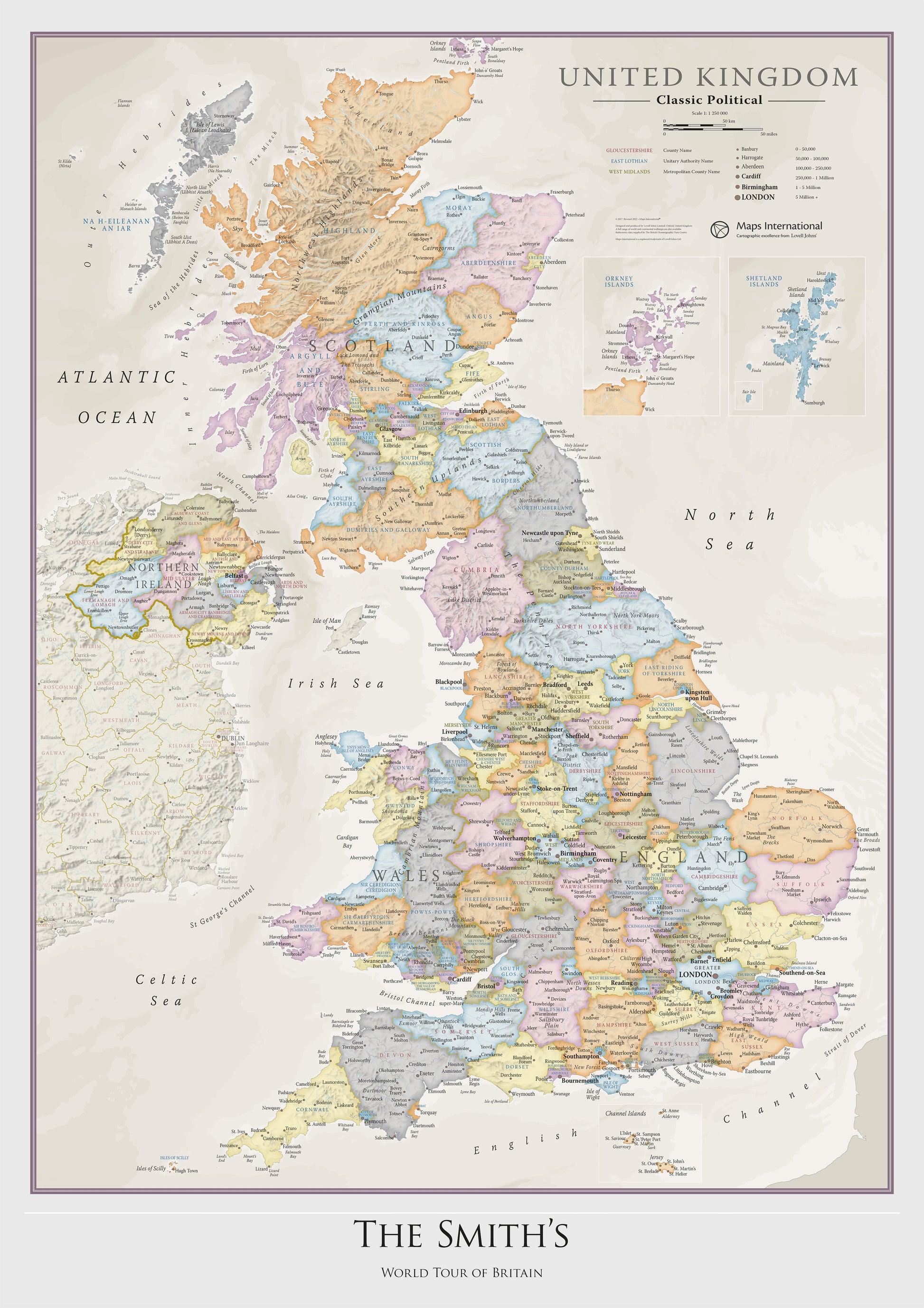 PS01636_M_PAPER - Personalised UK Classic Wall Map