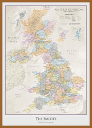PS01636_L_WDTEA - Personalised UK Classic Wall Map