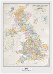PS01636_M_WDWHI - Personalised UK Classic Wall Map