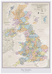 PS01636_L_LBWWH - Personalised UK Classic Wall Map