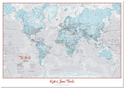 PS01226_L_LMBRD - Personalised World Is Art - Wall Map Aqua