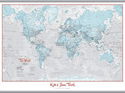 PS01226_H_CANHB - Personalised World Is Art - Wall Map Aqua