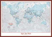 PS01226_S_PINOK - Personalised World Is Art - Wall Map Aqua