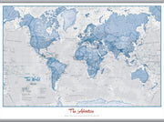 PS00272_S_CANHB - Personalised World Is Art - Wall Map Blue