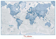 PS00272_S_CANRL - Personalised World Is Art - Wall Map Blue