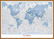 PS00272_L_WDTEA - Personalised World Is Art - Wall Map Blue