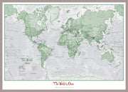 PS00274_M_PINAL - Personalised World Is Art - Wall Map Green