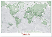 PS00274_H_LMBRD - Personalised World Is Art - Wall Map Green
