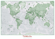 PS00274_S_CANRL - Personalised World Is Art - Wall Map Green