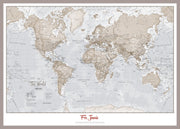 PS00275_S_PINAL - Personalised World Is Art - Wall Map Neutral