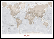 PS00275_S_PINBL - Personalised World Is Art - Wall Map Neutral