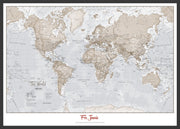 PS00275_H_LBDBL - Personalised World Is Art - Wall Map Neutral