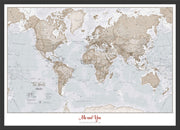 PS00275_S_BWBLA - Personalised World Is Art - Wall Map Neutral