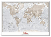 PS00275_M_CANVA - Personalised World Is Art - Wall Map Neutral