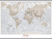 PS00275_M_LAMHB - Personalised World Is Art - Wall Map Neutral