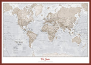 PS00275_M_PINOK - Personalised World Is Art - Wall Map Neutral