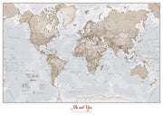 PS00275_L_CANRL - Personalised World Is Art - Wall Map Neutral