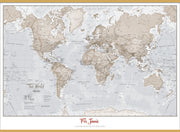 PS00275_S_LWDHB - Personalised World Is Art - Wall Map Neutral
