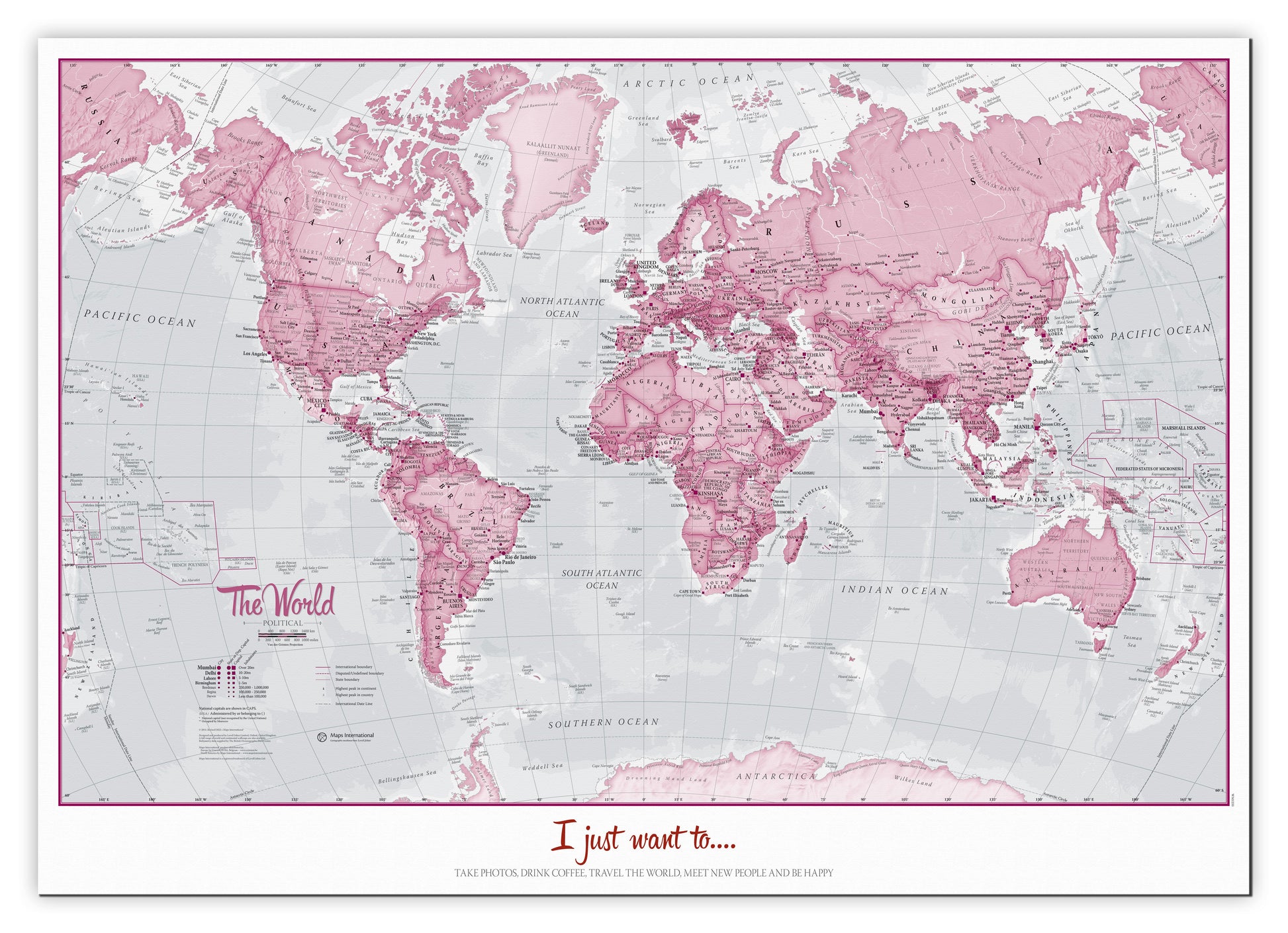 PS00273_S_CANVA - Personalised World Is Art - Wall Map Pink