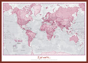 PS00273_M_PINOK - Personalised World Is Art - Wall Map Pink