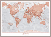 PS00271_L_LBDAL - Personalised World Is Art - Wall Map Red