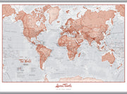 PS00271_S_LAMHB - Personalised World Is Art - Wall Map Red