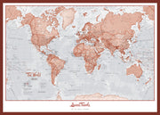 PS00271_M_PINOK - Personalised World Is Art - Wall Map Red