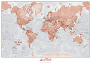 PS00271_H_PAPER - Personalised World Is Art - Wall Map Red