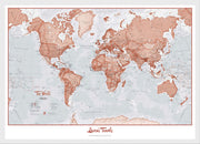 PS00271_S_BWWHI - Personalised World Is Art - Wall Map Red
