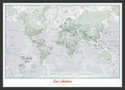 PS01227_M_WDBLA - Personalised World Is Art - Wall Map Rustic