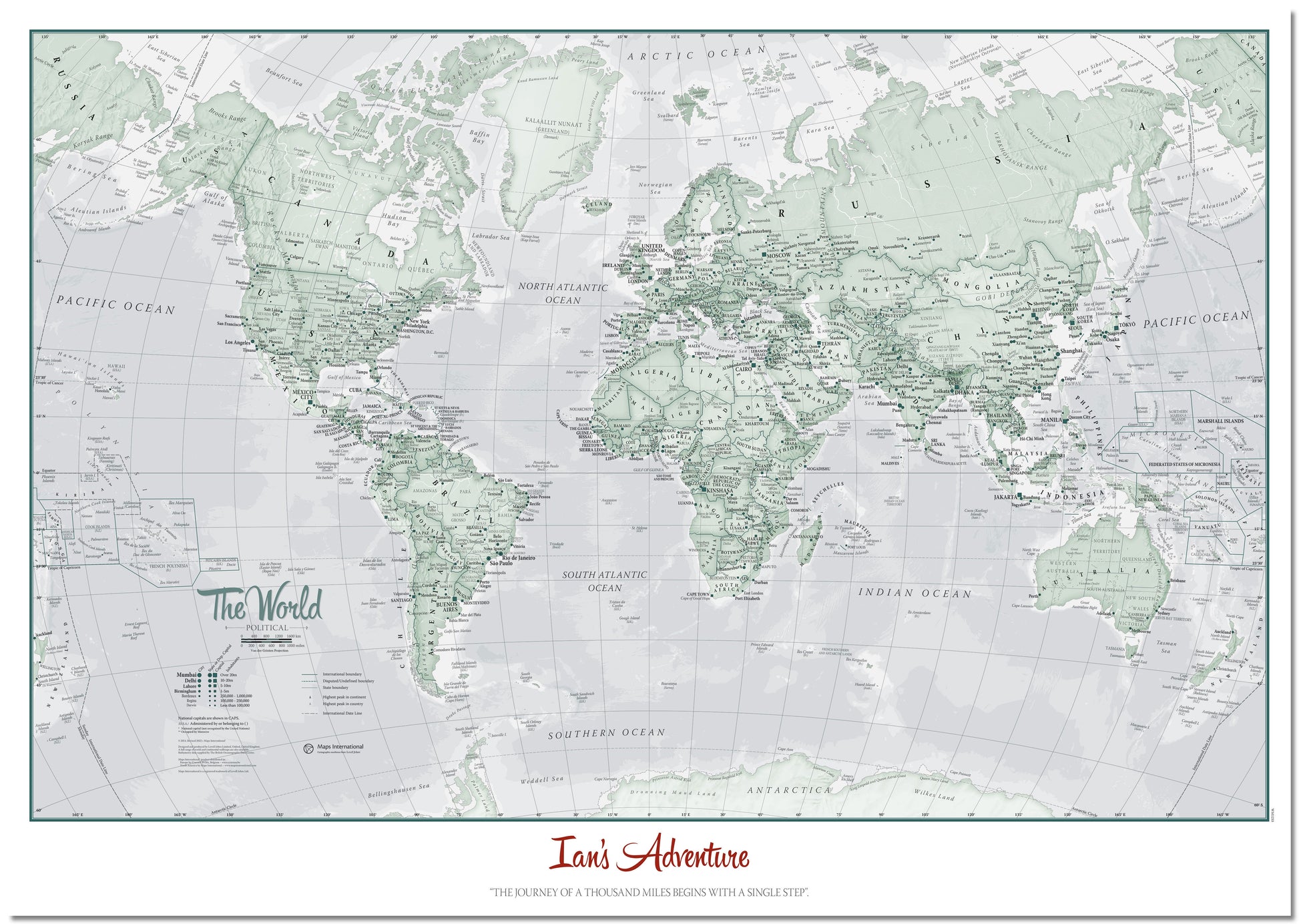 PS01227_H_LMBRD - Personalised World Is Art - Wall Map Rustic