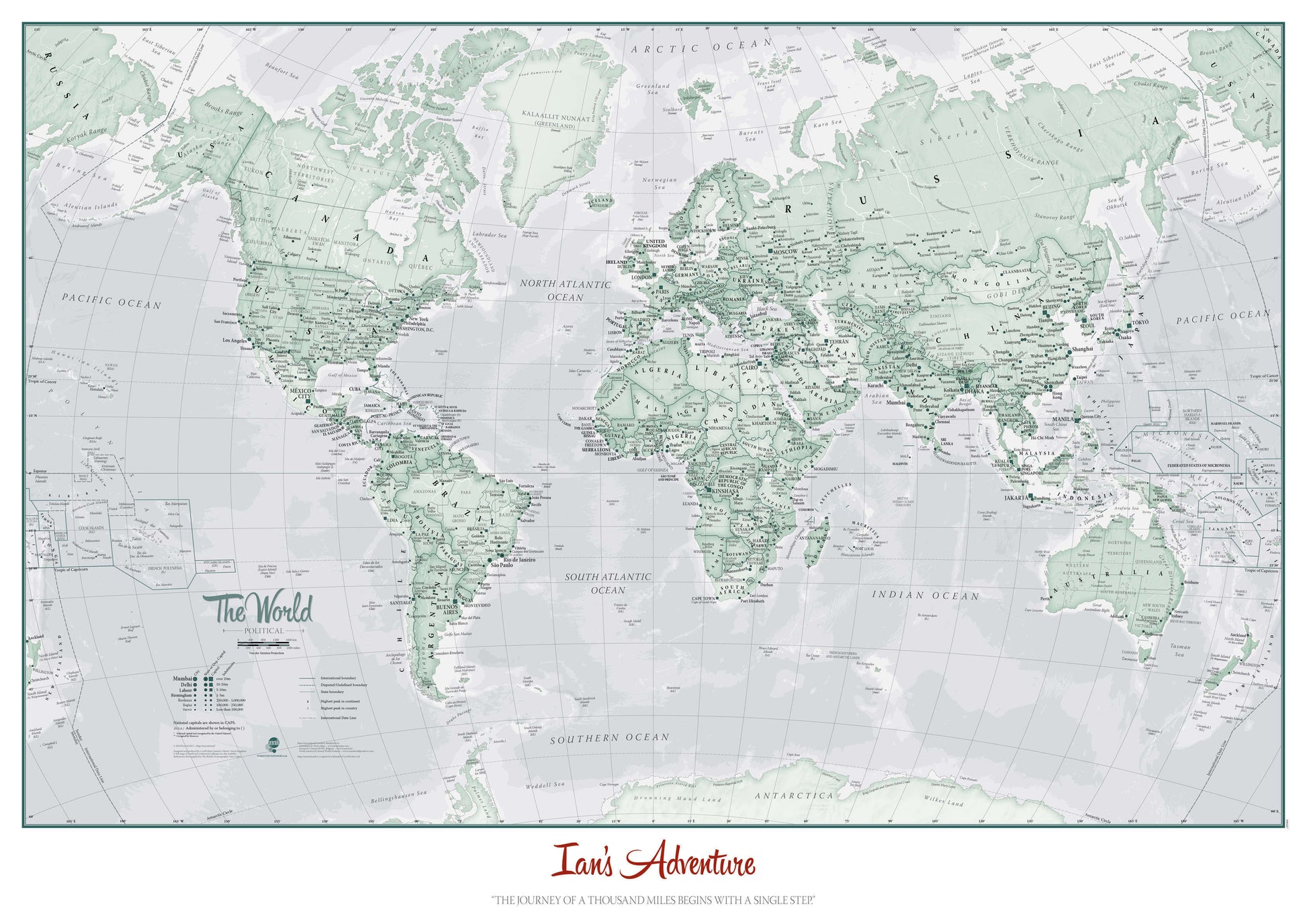 PS01227_S_CANRL - Personalised World Is Art - Wall Map Rustic