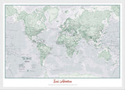 PS01227_S_BWWHI - Personalised World Is Art - Wall Map Rustic