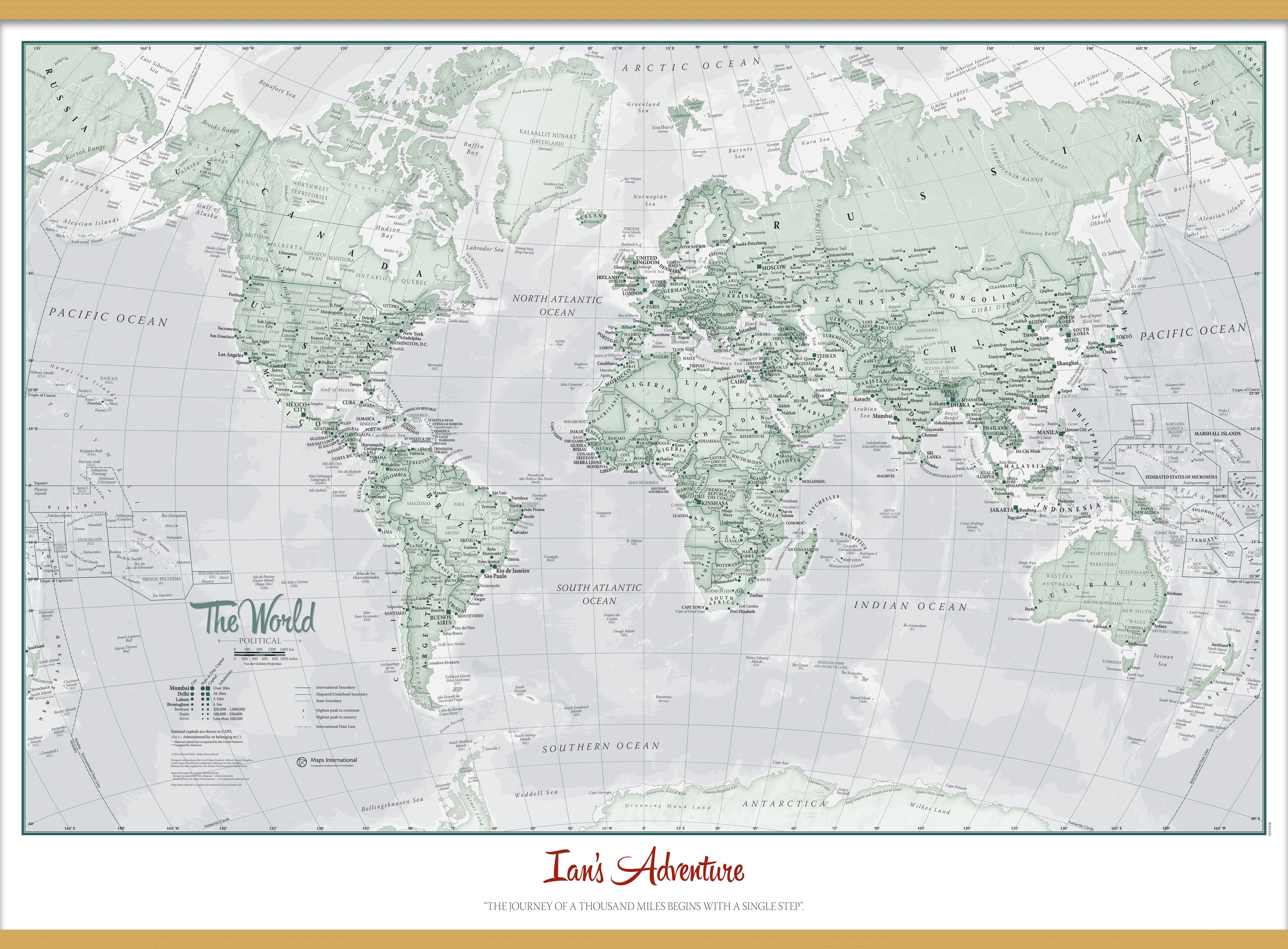 Personalised World Is Art Wall Map Rustic Wooden Bars Lwdhb 1