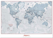 PS01225_S_PNBRD - Personalised World Is Art - Wall Map Teal