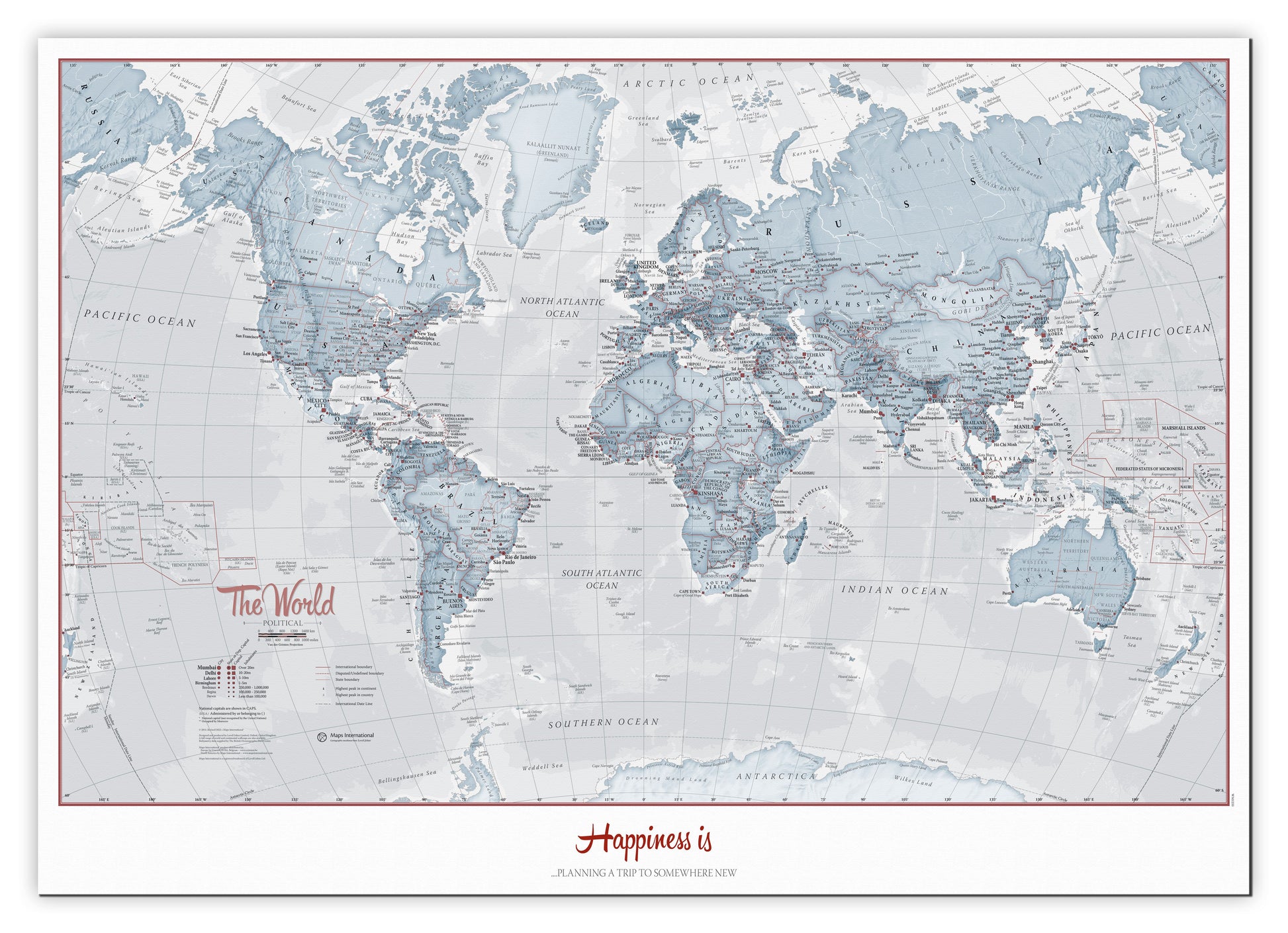 PS01225_S_CANVA - Personalised World Is Art - Wall Map Teal