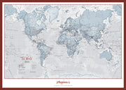 PS01225_S_PINOK - Personalised World Is Art - Wall Map Teal