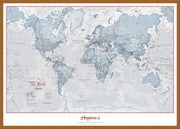 PS01225_L_WDTEA - Personalised World Is Art - Wall Map Teal