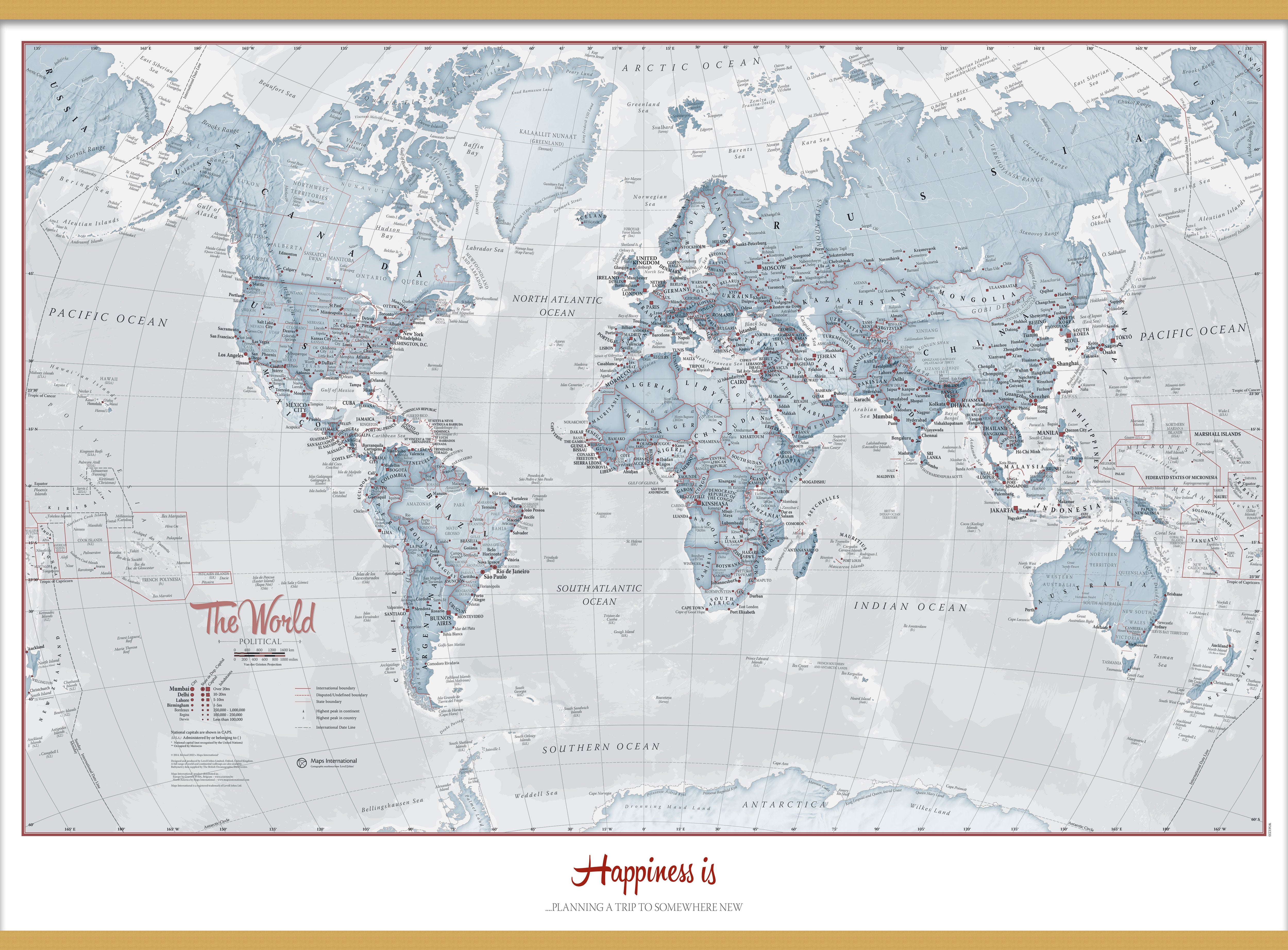 Personalised World Is Art Wall Map Teal Wooden Bars Lwdhb 1