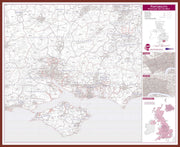 UK00783_L_LBDOK - Portsmouth, Southampton and Isle of Wight Postcode Sector Map