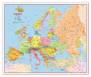 CT00630_L_CANVA - Primary Europe Wall Map Political