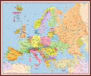 CT00630_H_LBDOK - Primary Europe Wall Map Political