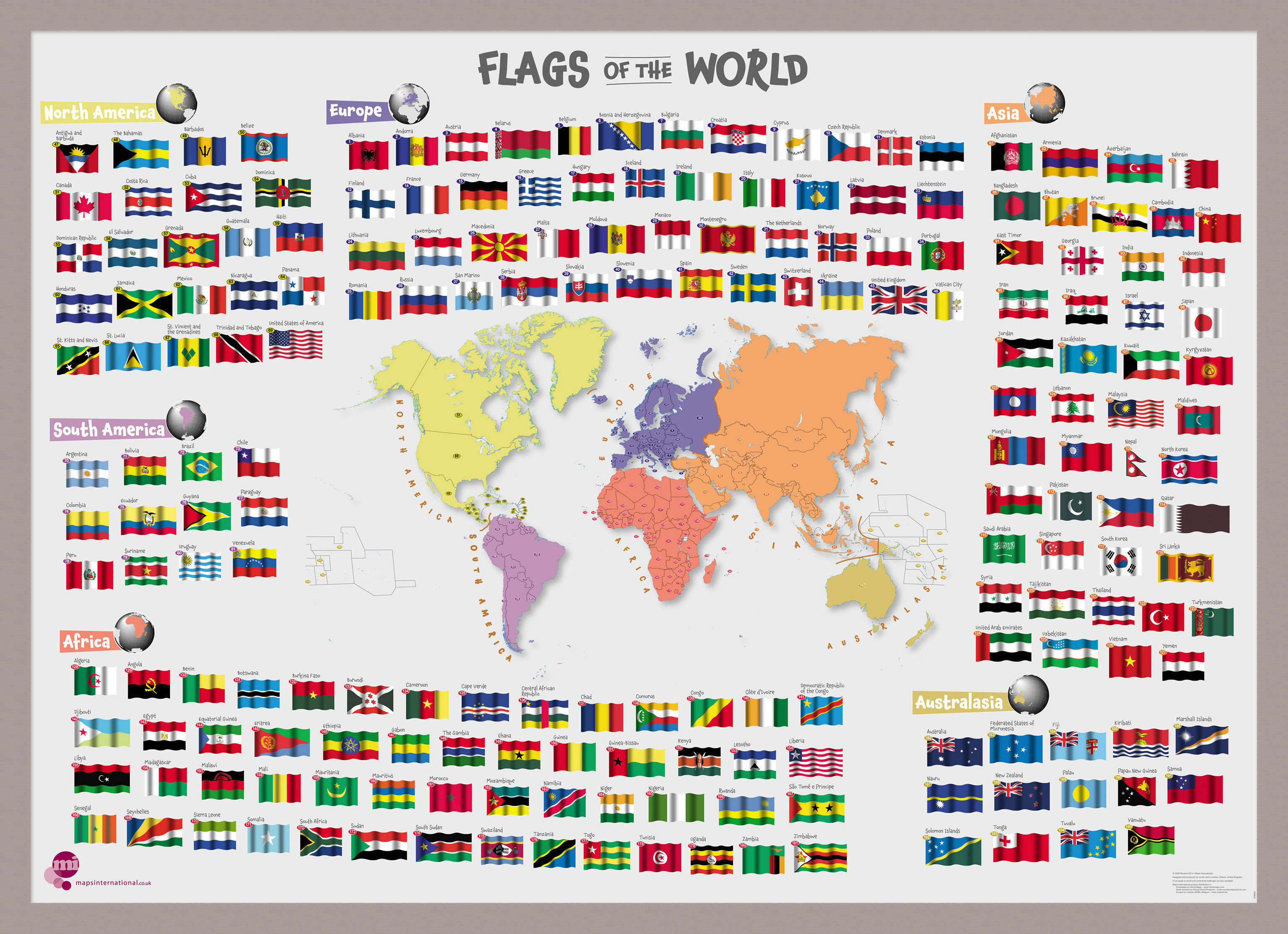 LS00625_M_MGFAL - Primary Flags of the World poster